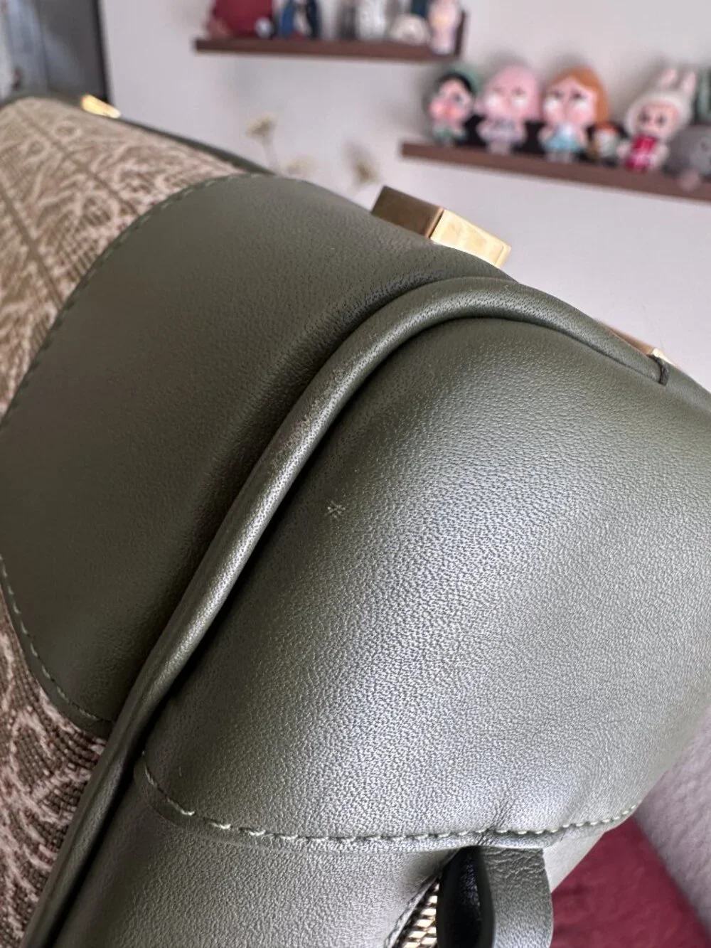 Loewe Jacquard Anagram Calfskin Amazona 23 in Avocado Green|Boston Top Handle - Picture 13 of 16